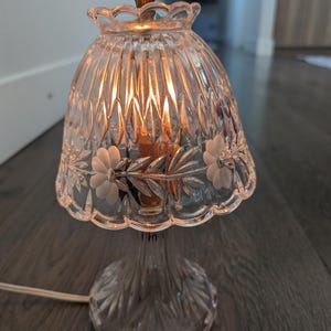 Vintage Princess House USA Heritage Romance Style Crystal Electric Lamp // Night Light // Fairy Lamp // Boudoir Romance Vanity Light